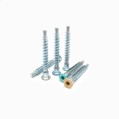 Parafuso de madeira escareado para reparo reto, rosca hexagonal de rolo auto-roscante para armário de cozinha