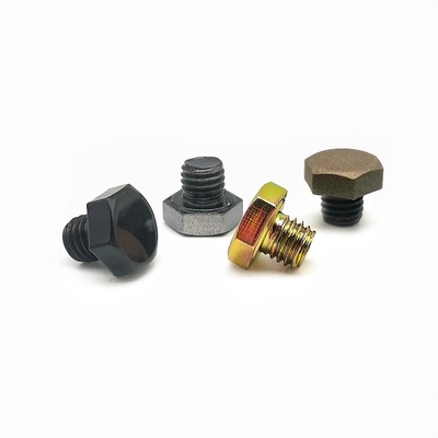 Aço inoxidável Exterior parafuso hexagonal parafuso de dente completo revestido com decoração de zinco colorido