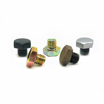 Aço inoxidável Exterior parafuso hexagonal parafuso de dente completo revestido com decoração de zinco colorido