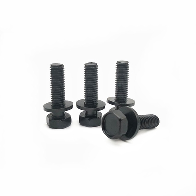 Parafuso hexagonal de carbono de alta resistência com almofada plana e parafuso combinado hexagonal de aço