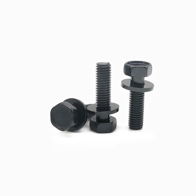 10.9 Ferro de carbono de grau Hexagon Head Bolt External Flat Pad Combination Screw