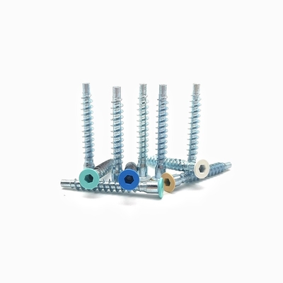 Parafusos de armário de madeira contra-encalhados de auto-toque 2,9 mm M6 * 50 M7 * 28 parafusos de auto-toque hexagonais de cabeça plana