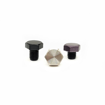 Aço inoxidável Exterior parafuso hexagonal parafuso de dente completo revestido com decoração de zinco colorido