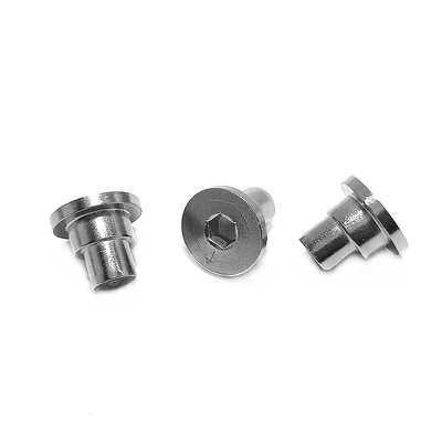 Não padrão Hexagonal excêntrico prego 304 aço inoxidável sólido cabeça plana redonda passo conector de fixação rivet