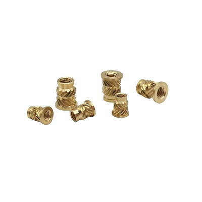 Fusão a quente de nozes de cobre solo oito pares de twill flor de cobre mãe latão inserir nozes de cobre injeção grelhado nozes de cobre