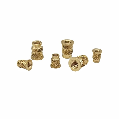 Fusão a quente de nozes de cobre solo oito pares de twill flor de cobre mãe latão inserir nozes de cobre injeção grelhado nozes de cobre