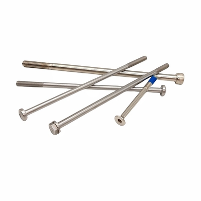 Parafusos longos de parafuso para motor com hexágono externo na superfície da flange