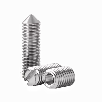 Precision Machine Endless Meter Stop Screw Slotted Tip Set Screw Cut Slotted Positioning Screw