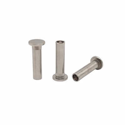 Resistente a salinagem aço inoxidável cabeça plana rivetas semi-cavadas aço inoxidável rivetas serrilhadas rivetas de pressão