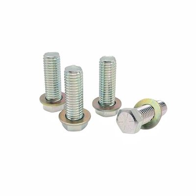 Feito sob medida Dacromet preto parafuso hexagonal revestido com um visor de cabeça hexagonal de zinco colorido e ecológico.