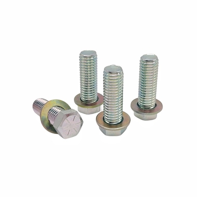 Feito sob medida Dacromet preto parafuso hexagonal revestido com um visor de cabeça hexagonal de zinco colorido e ecológico.