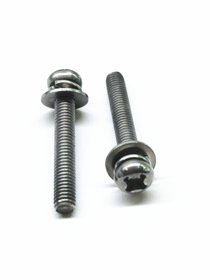 SEMS Ferramentas de aço carbono parafusos de aço inoxidável liga de zinco níquel cor original M4X16