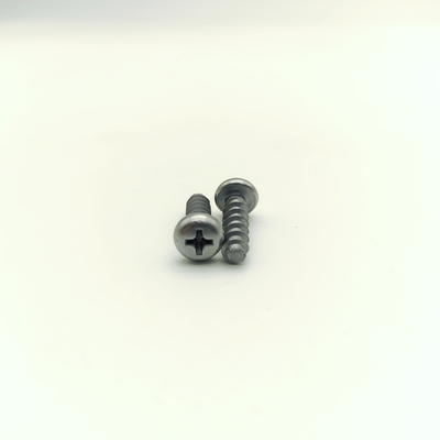 Parafusos autoatarraxantes com cabeça abaulada M6x18 zincados com fenda Phillips