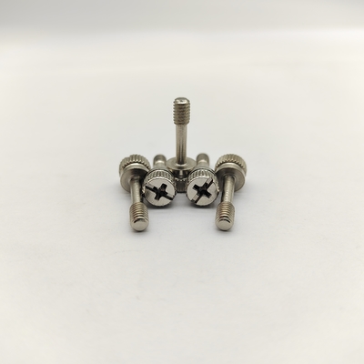 Parafusos cativos recartilhados de aço inoxidável 316 com fenda combinada para equipamentos médicos