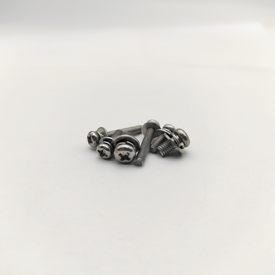 Parafusos de cabeça chata Phillips com arruelas de pressão zincadas M4-M12