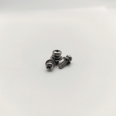 Parafusos de cabeça chata em aço inoxidável A4-70 com arruelas de pressão 316