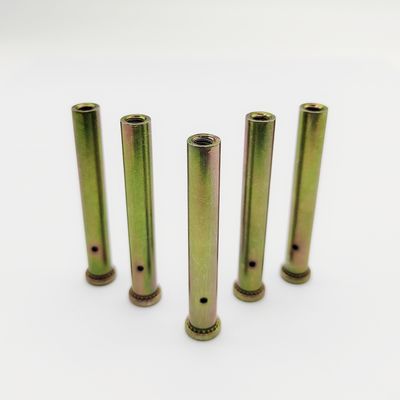 Flat Head Blind Hole Press-in Rivet Nut Column - Serrated Knurl - Yellow Zinc Plated 304 SS - M4 to M8