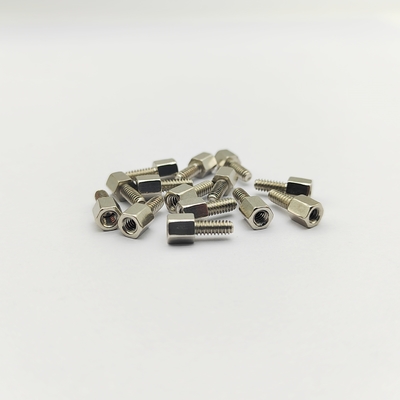 Parafuso distanciador sextavado 12mm eletropolido em aço inoxidável 316 #4-40