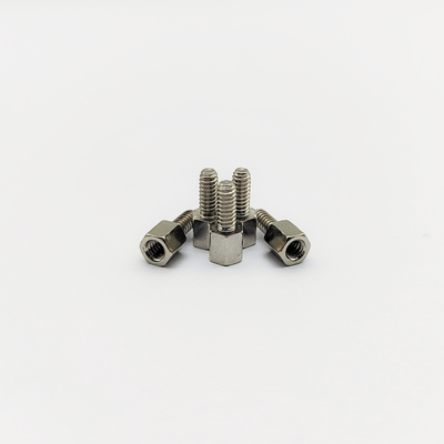 Parafuso distanciador sextavado 12mm eletropolido em aço inoxidável 316 #4-40