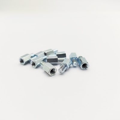 Parafuso distanciador sextavado M4 8mm Aço Inoxidável Zincado Azul