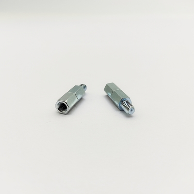Parafuso distanciador sextavado M4 8mm Aço Inoxidável Zincado Azul