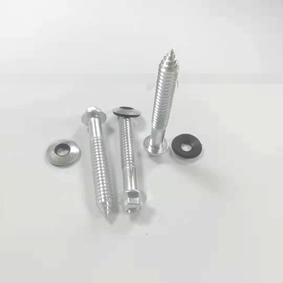 Parafusos de aço inoxidável auto-apertados com lavadora de borracha 5.85x5.85 Parafusos de telhado com lavadora auto-apertados parafusos de concreto
