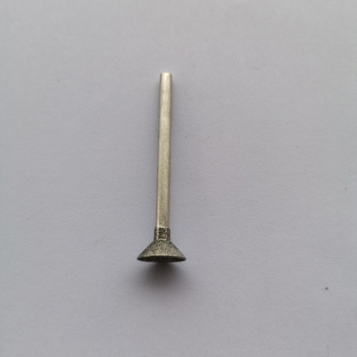 6mm Diamond Rotary Burr Drill Bit com a pata de 3mm para a ferramenta giratória Diamond Nail Head Deburring Tool
