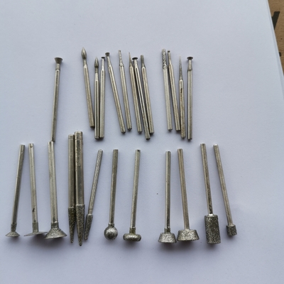 6mm Diamond Rotary Burr Drill Bit com a pata de 3mm para a ferramenta giratória Diamond Nail Head Deburring Tool