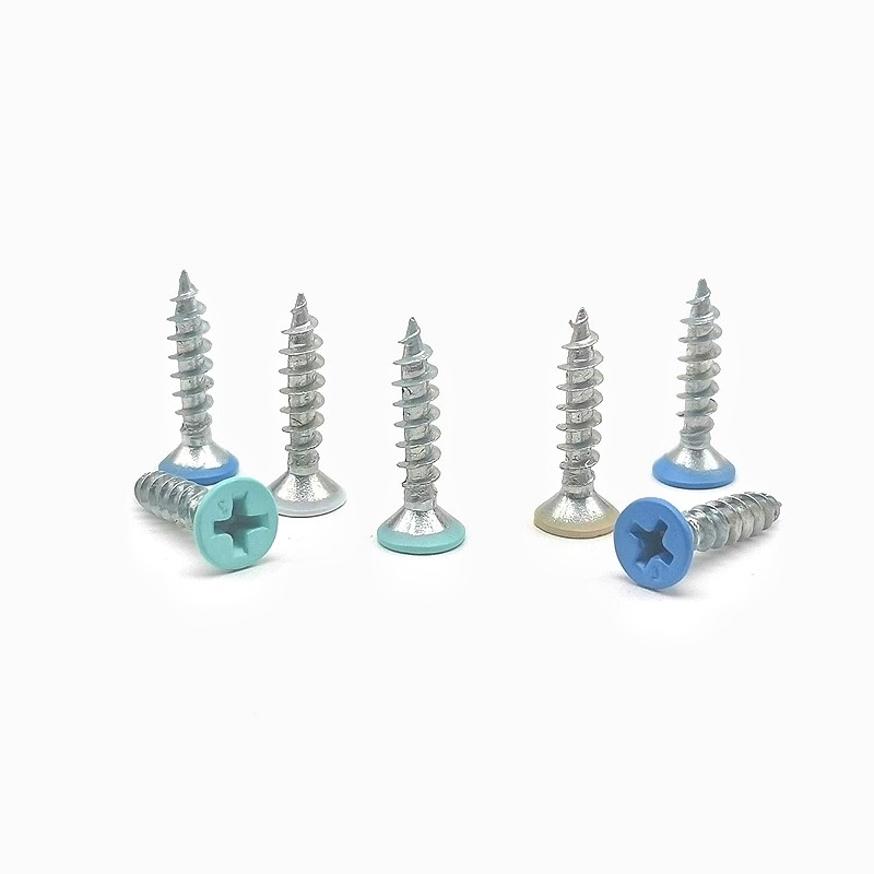 Cor Auto-Taping pintura Mobiliário parafuso Countersunk Cross ANSI JIS