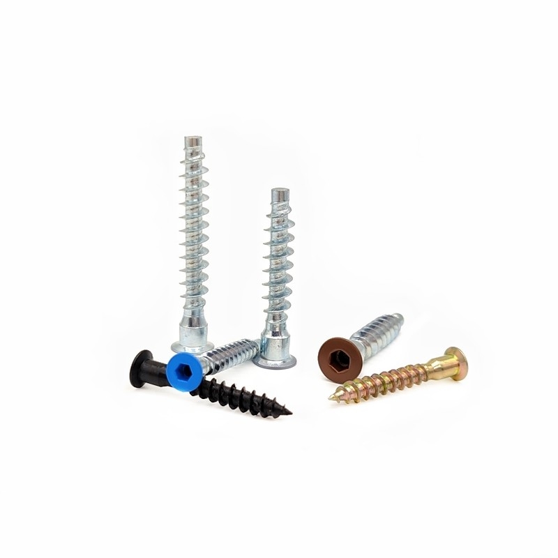 Parafusos de armário de madeira contra-encalhados de auto-toque 2,9 mm M6 * 50 M7 * 28 parafusos de auto-toque hexagonais de cabeça plana