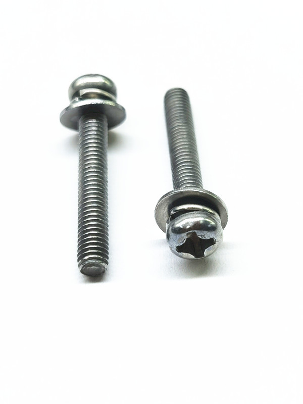 SEMS Ferramentas de aço carbono parafusos de aço inoxidável liga de zinco níquel cor original M4X16