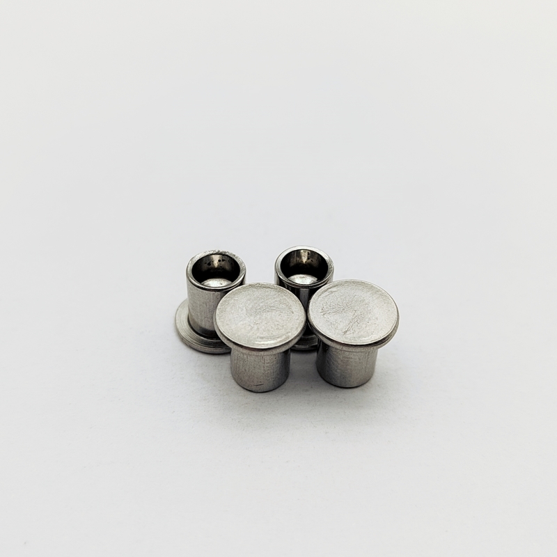 Rebites semi-tubulares de aço inoxidável 304 com cabeça chata DIN 7340 M3-M8