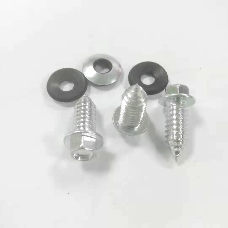 Parafusos de aço inoxidável auto-apertados com lavadora de borracha 5.85x5.85 Parafusos de telhado com lavadora auto-apertados parafusos de concreto