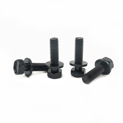Parafuso hexagonal de carbono de alta resistência com almofada plana e parafuso combinado hexagonal de aço