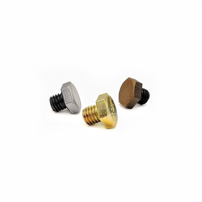 Aço inoxidável Exterior parafuso hexagonal parafuso de dente completo revestido com decoração de zinco colorido